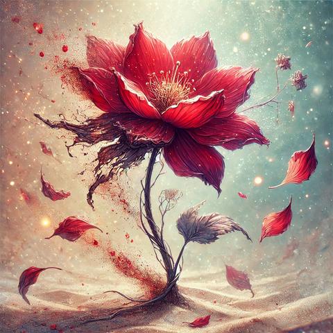 朽ち果てたドライフラワー