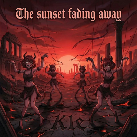 The sunset fading away